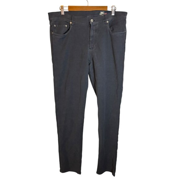 Faherty Pants Men's Size 36 x 34 Terry Stretch 5- Pocket Slate Gray